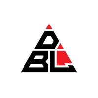 DBL triangle letter logo design with triangle shape. DBL triangle logo design monogram. DBL triangle vector logo template with red color. DBL triangular logo Simple, Elegant, and Luxurious Logo.
