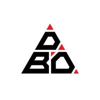 diseño de logotipo de letra de triángulo dbo con forma de triángulo. monograma de diseño del logotipo del triángulo dbo. plantilla de logotipo de vector de triángulo dbo con color rojo. logotipo triangular dbo logotipo simple, elegante y lujoso.