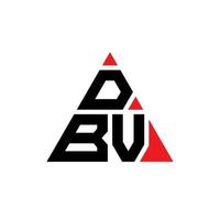 diseño de logotipo de letra triangular dbv con forma de triángulo. monograma de diseño del logotipo del triángulo dbv. plantilla de logotipo de vector de triángulo dbv con color rojo. logotipo triangular dbv logotipo simple, elegante y lujoso.