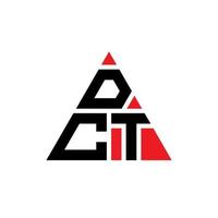 diseño de logotipo de letra de triángulo dct con forma de triángulo. monograma de diseño de logotipo de triángulo dct. plantilla de logotipo de vector de triángulo dct con color rojo. logotipo triangular dct logotipo simple, elegante y lujoso.