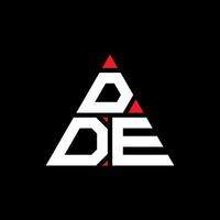 diseño de logotipo de letra de triángulo dde con forma de triángulo. monograma de diseño de logotipo de triángulo dde. plantilla de logotipo de vector de triángulo dde con color rojo. logotipo triangular dde logotipo simple, elegante y lujoso.