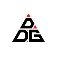 DDG triangle letter logo design with triangle shape. DDG triangle logo design monogram. DDG triangle vector logo template with red color. DDG triangular logo Simple, Elegant, and Luxurious Logo.