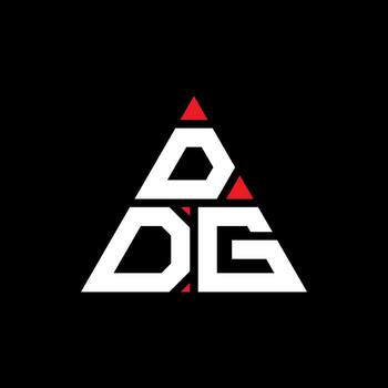 DDG triangle letter logo design with triangle shape. DDG triangle logo design monogram. DDG triangle vector logo template with red color. DDG triangular logo Simple, Elegant, and Luxurious Logo.