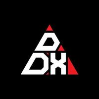 Diseño de logotipo de letra triangular ddx con forma de triángulo. monograma de diseño del logotipo del triángulo ddx. plantilla de logotipo de vector de triángulo ddx con color rojo. logotipo triangular ddx logotipo simple, elegante y lujoso.