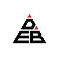 diseño de logotipo de letra de triángulo deb con forma de triángulo. monograma de diseño del logotipo del triángulo deb. plantilla de logotipo de vector de triángulo deb con color rojo. logo triangular deb logo simple, elegante y lujoso.