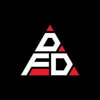 diseño de logotipo de letra de triángulo dfd con forma de triángulo. monograma de diseño de logotipo de triángulo dfd. plantilla de logotipo de vector de triángulo dfd con color rojo. logo triangular dfd logo simple, elegante y lujoso.