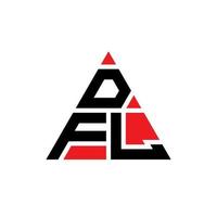DFL triangle letter logo design with triangle shape. DFL triangle logo design monogram. DFL triangle vector logo template with red color. DFL triangular logo Simple, Elegant, and Luxurious Logo.