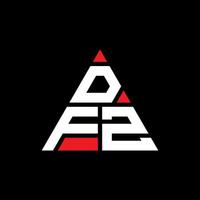 diseño de logotipo de letra triangular dfz con forma de triángulo. monograma de diseño del logotipo del triángulo dfz. plantilla de logotipo de vector de triángulo dfz con color rojo. logotipo triangular dfz logotipo simple, elegante y lujoso.