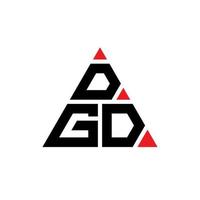 diseño de logotipo de letra de triángulo dgd con forma de triángulo. monograma de diseño de logotipo de triángulo dgd. plantilla de logotipo de vector de triángulo dgd con color rojo. logotipo triangular dgd logotipo simple, elegante y lujoso.