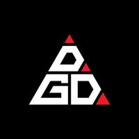 diseño de logotipo de letra de triángulo dgd con forma de triángulo. monograma de diseño de logotipo de triángulo dgd. plantilla de logotipo de vector de triángulo dgd con color rojo. logotipo triangular dgd logotipo simple, elegante y lujoso.