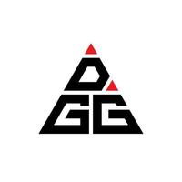 DGG triangle letter logo design with triangle shape. DGG triangle logo design monogram. DGG triangle vector logo template with red color. DGG triangular logo Simple, Elegant, and Luxurious Logo.
