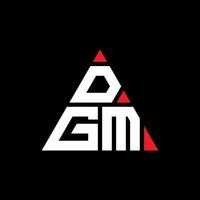 diseño de logotipo de letra triangular dgm con forma de triángulo. monograma de diseño de logotipo de triángulo dgm. plantilla de logotipo de vector de triángulo dgm con color rojo. logotipo triangular dgm logotipo simple, elegante y lujoso.