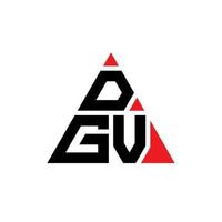 diseño de logotipo de letra triangular dgv con forma de triángulo. monograma de diseño de logotipo de triángulo dgv. plantilla de logotipo de vector de triángulo dgv con color rojo. logotipo triangular dgv logotipo simple, elegante y lujoso.