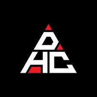 diseño de logotipo de letra de triángulo dhc con forma de triángulo. monograma de diseño del logotipo del triángulo dhc. plantilla de logotipo de vector de triángulo dhc con color rojo. logotipo triangular dhc logotipo simple, elegante y lujoso.