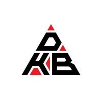 DKB triangle letter logo design with triangle shape. DKB triangle logo design monogram. DKB triangle vector logo template with red color. DKB triangular logo Simple, Elegant, and Luxurious Logo.