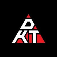 diseño de logotipo de letra de triángulo dkt con forma de triángulo. monograma de diseño de logotipo de triángulo dkt. plantilla de logotipo de vector de triángulo dkt con color rojo. logotipo triangular dkt logotipo simple, elegante y lujoso.