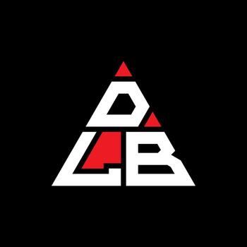 DLB triangle letter logo design with triangle shape. DLB triangle logo design monogram. DLB triangle vector logo template with red color. DLB triangular logo Simple, Elegant, and Luxurious Logo.