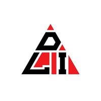 diseño de logotipo de letra de triángulo dli con forma de triángulo. monograma de diseño de logotipo de triángulo dli. plantilla de logotipo de vector de triángulo dli con color rojo. logotipo triangular dli logotipo simple, elegante y lujoso.