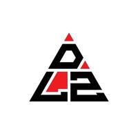diseño de logotipo de letra triangular dlz con forma de triángulo. monograma de diseño del logotipo del triángulo dlz. plantilla de logotipo de vector de triángulo dlz con color rojo. logo triangular dlz logo simple, elegante y lujoso.