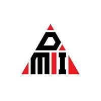 diseño de logotipo de letra de triángulo dmi con forma de triángulo. monograma de diseño del logotipo del triángulo dmi. plantilla de logotipo de vector de triángulo dmi con color rojo. logotipo triangular dmi logotipo simple, elegante y lujoso.