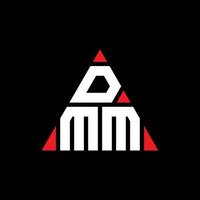 DMM triangle letter logo design with triangle shape. DMM triangle logo design monogram. DMM triangle vector logo template with red color. DMM triangular logo Simple, Elegant, and Luxurious Logo.