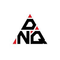 diseño de logotipo de letra triangular dnq con forma de triángulo. monograma de diseño del logotipo del triángulo dnq. plantilla de logotipo de vector de triángulo dnq con color rojo. logotipo triangular dnq logotipo simple, elegante y lujoso.