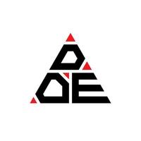 DOE triangle letter logo design with triangle shape. DOE triangle logo design monogram. DOE triangle vector logo template with red color. DOE triangular logo Simple, Elegant, and Luxurious Logo.