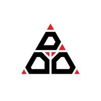 DOO triangle letter logo design with triangle shape. DOO triangle logo design monogram. DOO triangle vector logo template with red color. DOO triangular logo Simple, Elegant, and Luxurious Logo.