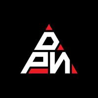 diseño de logotipo de letra triangular dpn con forma de triángulo. monograma de diseño del logotipo del triángulo dpn. plantilla de logotipo de vector de triángulo dpn con color rojo. logo triangular dpn logo simple, elegante y lujoso.