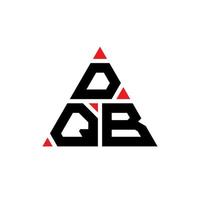 DQB triangle letter logo design with triangle shape. DQB triangle logo design monogram. DQB triangle vector logo template with red color. DQB triangular logo Simple, Elegant, and Luxurious Logo.