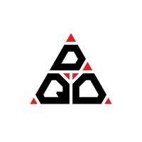 diseño de logotipo de letra triangular dqo con forma de triángulo. monograma de diseño del logotipo del triángulo dqo. plantilla de logotipo de vector de triángulo dqo con color rojo. logotipo triangular dqo logotipo simple, elegante y lujoso.