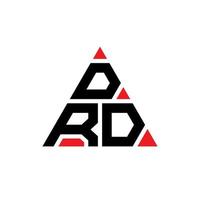 diseño de logotipo de letra de triángulo drd con forma de triángulo. monograma de diseño de logotipo de triángulo drd. plantilla de logotipo de vector de triángulo drd con color rojo. logo triangular drd logo simple, elegante y lujoso.