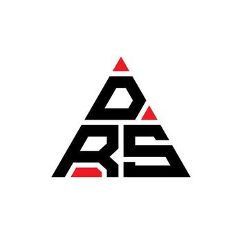 DRS triangle letter logo design with triangle shape. DRS triangle logo design monogram. DRS triangle vector logo template with red color. DRS triangular logo Simple, Elegant, and Luxurious Logo.