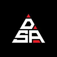 diseño de logotipo de letra triangular dsa con forma de triángulo. monograma de diseño de logotipo de triángulo dsa. plantilla de logotipo de vector de triángulo dsa con color rojo. logotipo triangular dsa logotipo simple, elegante y lujoso.