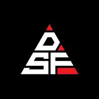 Diseño de logotipo de letra triangular dsf con forma de triángulo. monograma de diseño de logotipo de triángulo dsf. plantilla de logotipo de vector de triángulo dsf con color rojo. logotipo triangular dsf logotipo simple, elegante y lujoso.