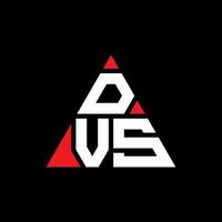 Diseño de logotipo de letra triangular dvs con forma de triángulo. monograma de diseño del logotipo del triángulo dvs. plantilla de logotipo de vector de triángulo dvs con color rojo. logo triangular dvs logo simple, elegante y lujoso.