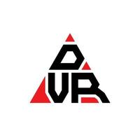 diseño de logotipo de letra de triángulo dvr con forma de triángulo. monograma de diseño de logotipo de triángulo dvr. plantilla de logotipo de vector de triángulo dvr con color rojo. logo triangular dvr logo simple, elegante y lujoso.