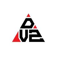 Diseño de logotipo de letra triangular dvz con forma de triángulo. monograma de diseño del logotipo del triángulo dvz. plantilla de logotipo de vector de triángulo dvz con color rojo. logotipo triangular dvz logotipo simple, elegante y lujoso.