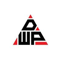 DWP triangle letter logo design with triangle shape. DWP triangle logo design monogram. DWP triangle vector logo template with red color. DWP triangular logo Simple, Elegant, and Luxurious Logo.