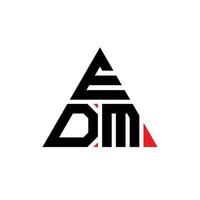 EDM triangle letter logo design with triangle shape. EDM triangle logo design monogram. EDM triangle vector logo template with red color. EDM triangular logo Simple, Elegant, and Luxurious Logo.