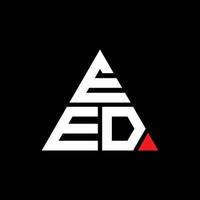 EED triangle letter logo design with triangle shape. EED triangle logo design monogram. EED triangle vector logo template with red color. EED triangular logo Simple, Elegant, and Luxurious Logo.