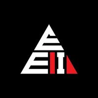 EEI triangle letter logo design with triangle shape. EEI triangle logo design monogram. EEI triangle vector logo template with red color. EEI triangular logo Simple, Elegant, and Luxurious Logo.