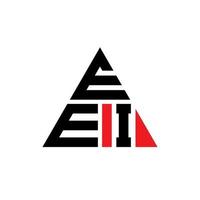 EEI triangle letter logo design with triangle shape. EEI triangle logo design monogram. EEI triangle vector logo template with red color. EEI triangular logo Simple, Elegant, and Luxurious Logo.