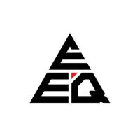 EEQ triangle letter logo design with triangle shape. EEQ triangle logo design monogram. EEQ triangle vector logo template with red color. EEQ triangular logo Simple, Elegant, and Luxurious Logo.