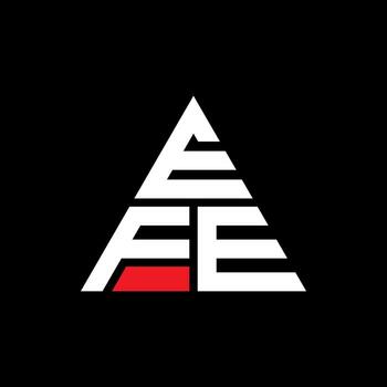 EFE triangle letter logo design with triangle shape. EFE triangle logo design monogram. EFE triangle vector logo template with red color. EFE triangular logo Simple, Elegant, and Luxurious Logo.