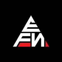 diseño de logotipo de letra triangular efn con forma de triángulo. monograma de diseño del logotipo del triángulo efn. plantilla de logotipo de vector de triángulo efn con color rojo. logotipo triangular efn logotipo simple, elegante y lujoso.