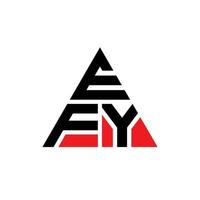 EFY triangle letter logo design with triangle shape. EFY triangle logo design monogram. EFY triangle vector logo template with red color. EFY triangular logo Simple, Elegant, and Luxurious Logo.