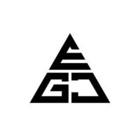 Diseño de logotipo de letra triangular egj con forma de triángulo. monograma de diseño del logotipo del triángulo egj. plantilla de logotipo de vector de triángulo egj con color rojo. logo triangular egj logo simple, elegante y lujoso.