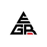 Diseño de logotipo de letra de triángulo egr con forma de triángulo. monograma de diseño del logotipo del triángulo egr. plantilla de logotipo de vector de triángulo egr con color rojo. logo triangular egr logo simple, elegante y lujoso.