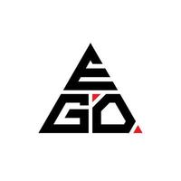 EGO triangle letter logo design with triangle shape. EGO triangle logo design monogram. EGO triangle vector logo template with red color. EGO triangular logo Simple, Elegant, and Luxurious Logo.